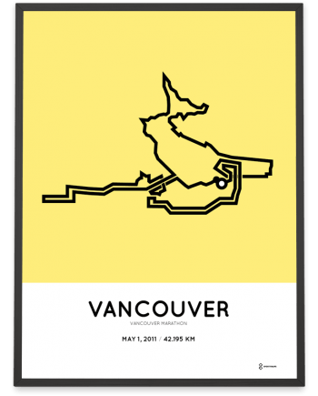 2011 Vancouver marathon course poster