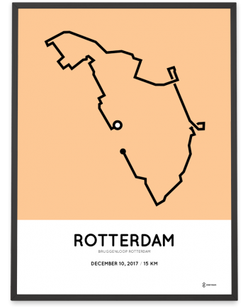 2017 Bruggenloop Rotterdam parcous poster