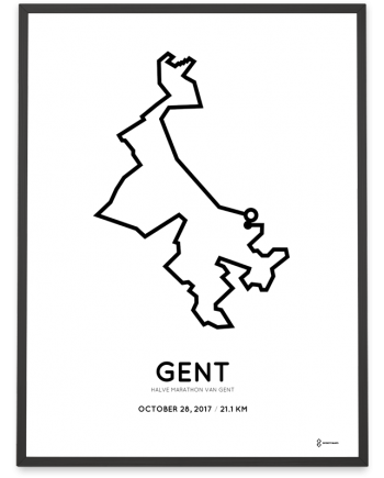 2017 Halve marathon van Gent route poster