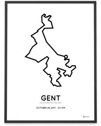 2017 Halve marathon van Gent route poster