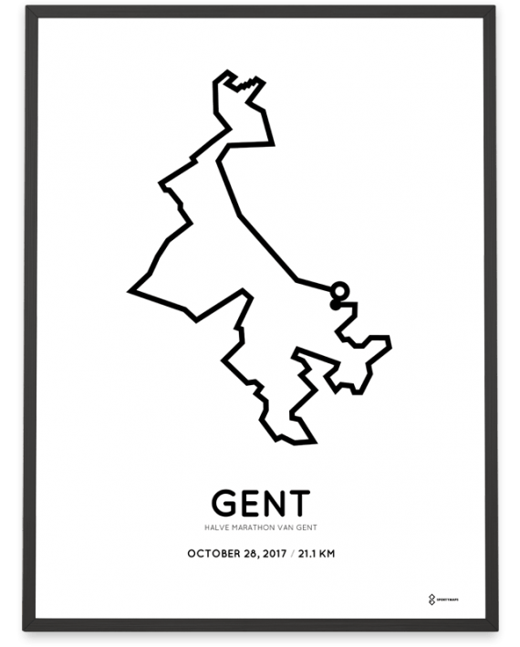 2017 Halve marathon van Gent route poster