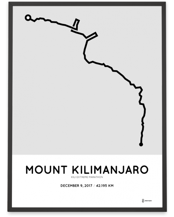 2017 Kilimanjaro extreme marathon course poster