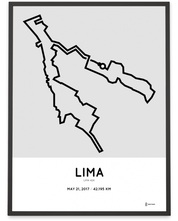 2017 maraton Lima 42k course poster