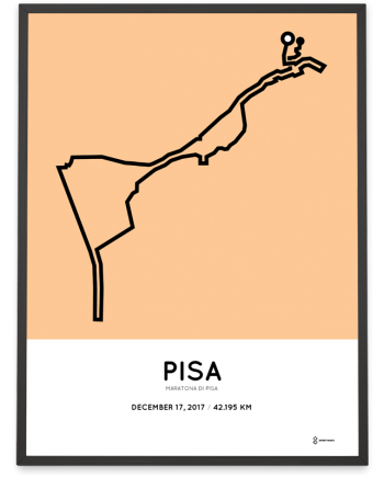 2017 maratona di pisa course poster