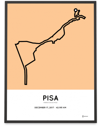 2017 maratona di pisa course poster