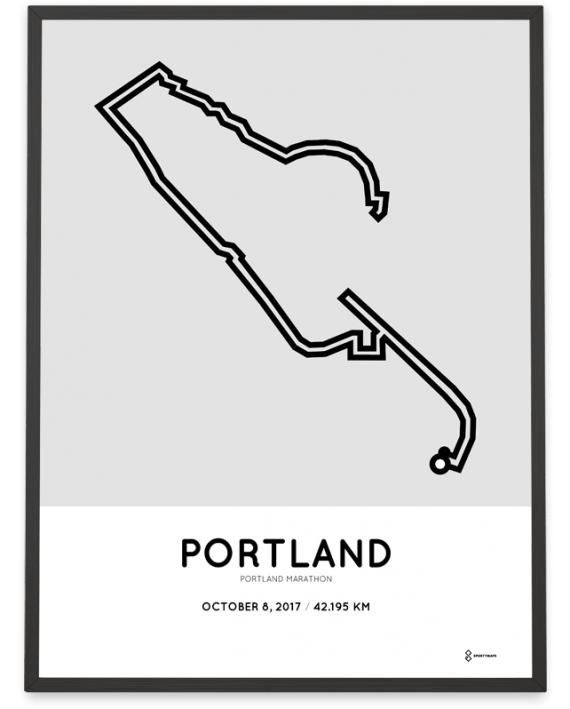 2017 Portland marathon course print