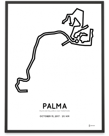 2017 Palma de mallorca half marathon course poster