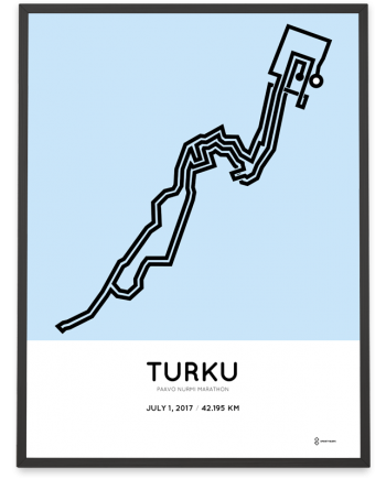 2017 paavo nurmi marathon course poster turku