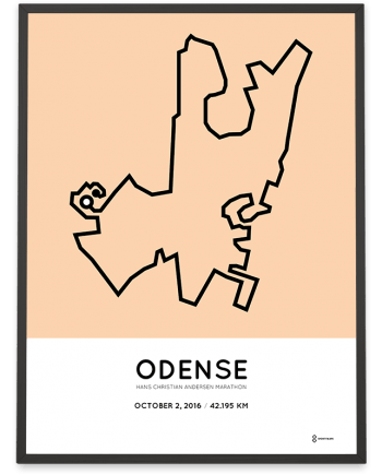 2016 Odense marathon course poster