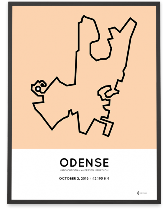 2016 Odense marathon course poster