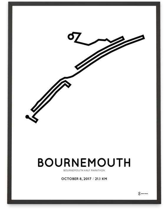 2017 Bournemouth half marathon course poster