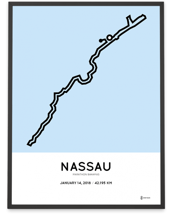 2018 Bahamas marathon course poster