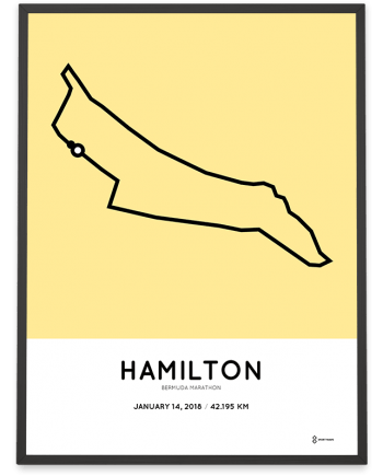 2018 Bermuda marathon course poster