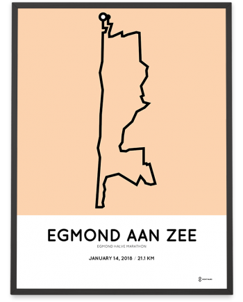 2018 Egmond halve marathon parcours poster