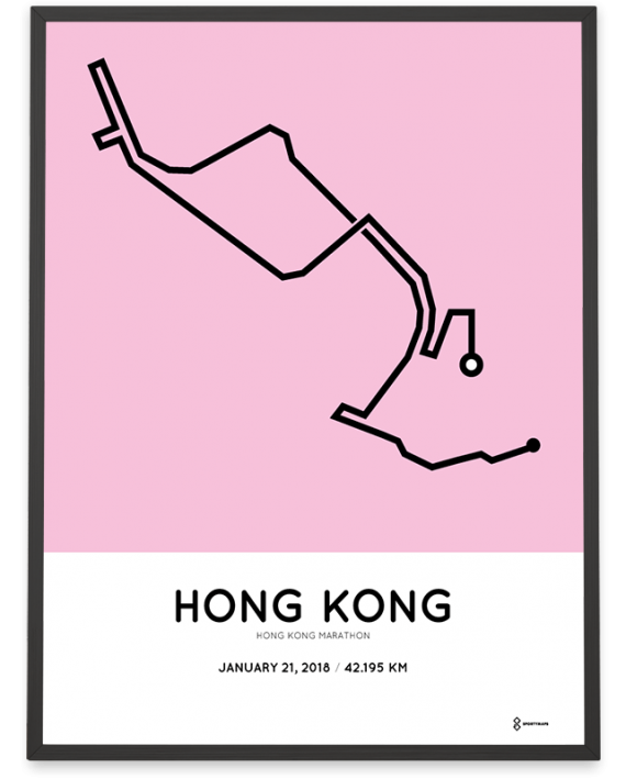 2018 Hong Kong marathon course poster