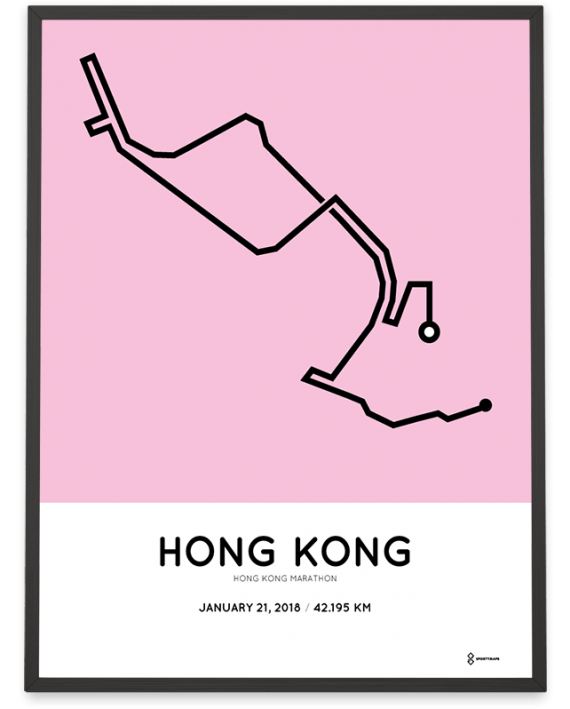 2018 Hong Kong marathon course poster