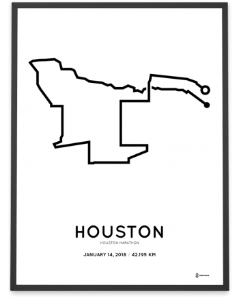 2018 Houston marathon course poster