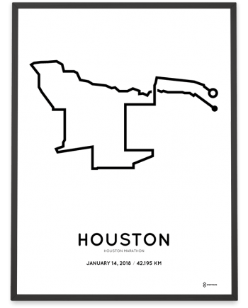 2018 Houston marathon course poster