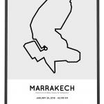 2018 Marrakech marathon route poster