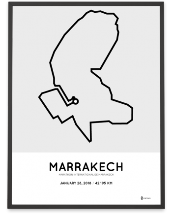 2018 Marrakech marathon route poster