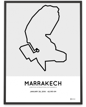 2018 Marrakech marathon route poster