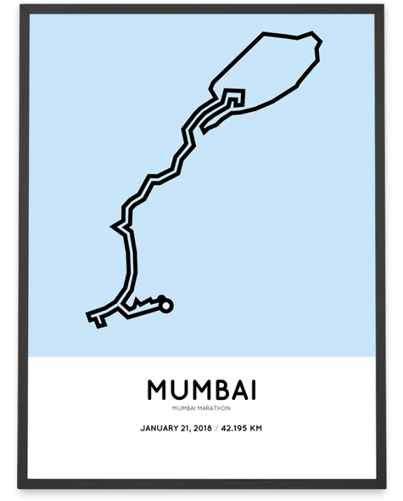 2018 Mumbai marathon course poster