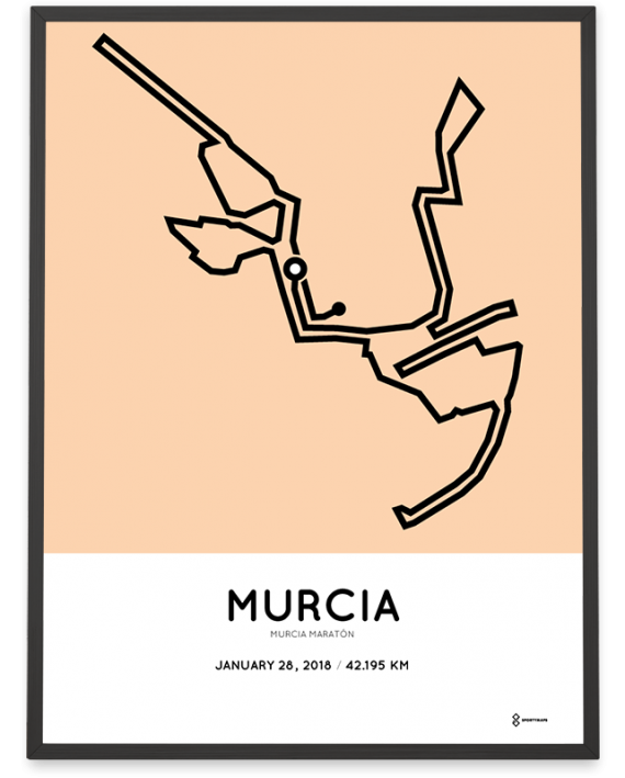 2018 Murcia marathon course poster