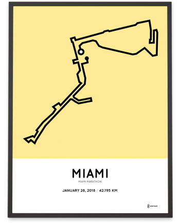 2018 miami marathon course poster