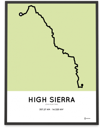 John Muir trail route print