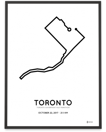 2017 Toronto Waterfront half marathon course poster