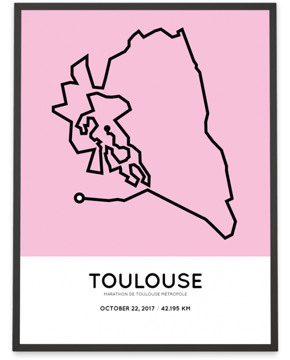 2017 Marathon de Toulouse Métropole parcours print