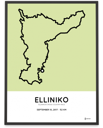 2018 Elliniko cross country race 52km course poster