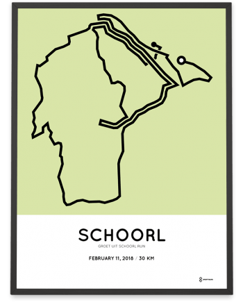 2018 Groet uit Schoorl run 30km route poster