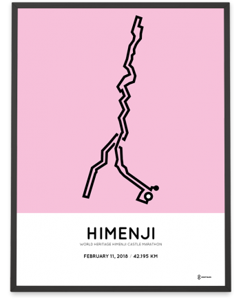 2018 Himenji castle marathon course poster