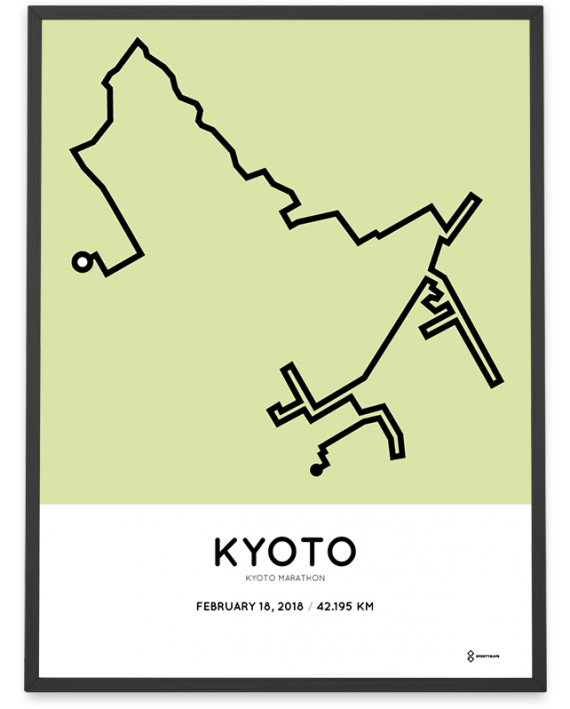 2018 Kyoto marathon route poster