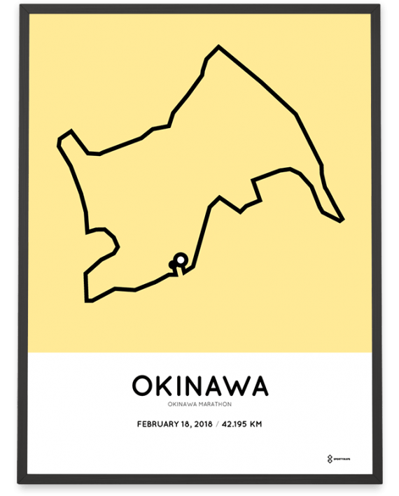 2018 Okinawa marathon course poster