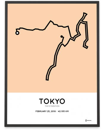 2018 Tokyo marathon course poster