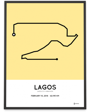 2018 lagos city marathon course poster