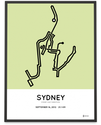 2012 Sydney half marathon course print