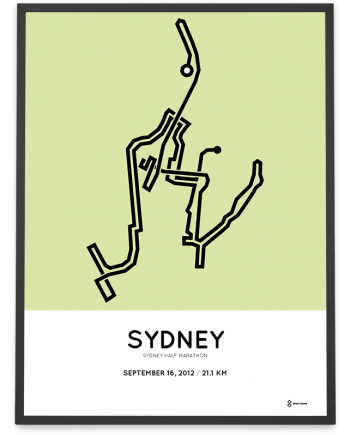 2012 Sydney half marathon course print