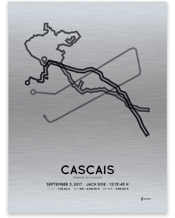 2017 Ironman 70.3 Cascais course print