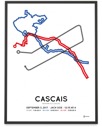 2017 Ironman 70.3 Cascais course poster