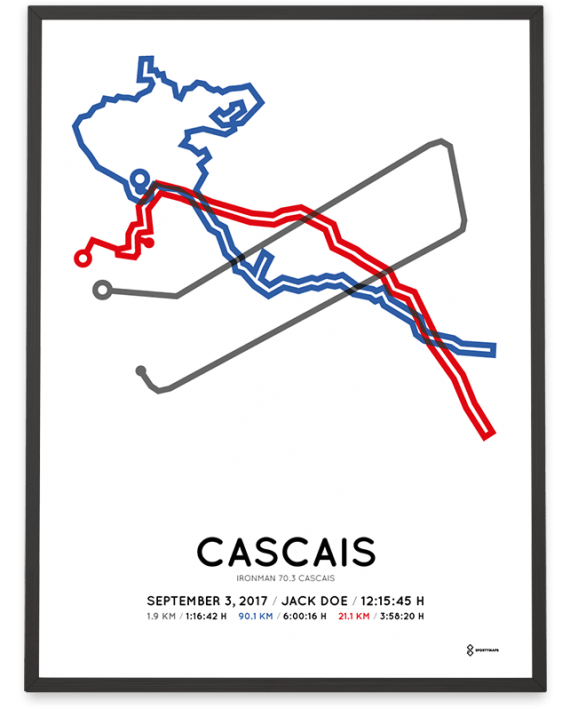 2017 Ironman 70.3 Cascais course poster