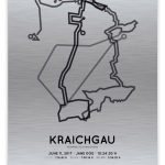 2017 Ironman 70.3 Kraichgau aluminum course print