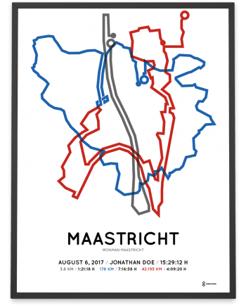 2017 Ironman Maastricht route poster