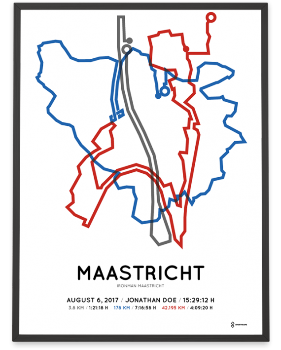2017 Ironman Maastricht route poster
