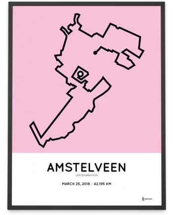 2018 Amstelveen lentemarathon route poster