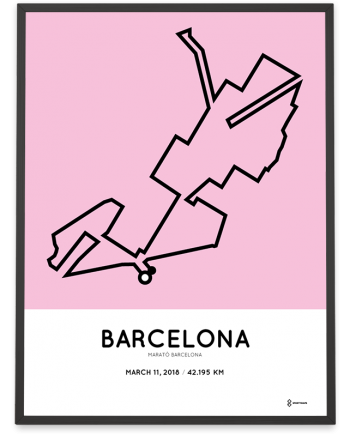 2018 Marato barcelona course poster