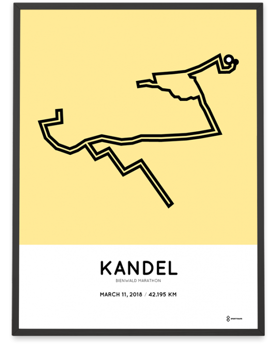 2018 Bienwald marathon streckemap poster