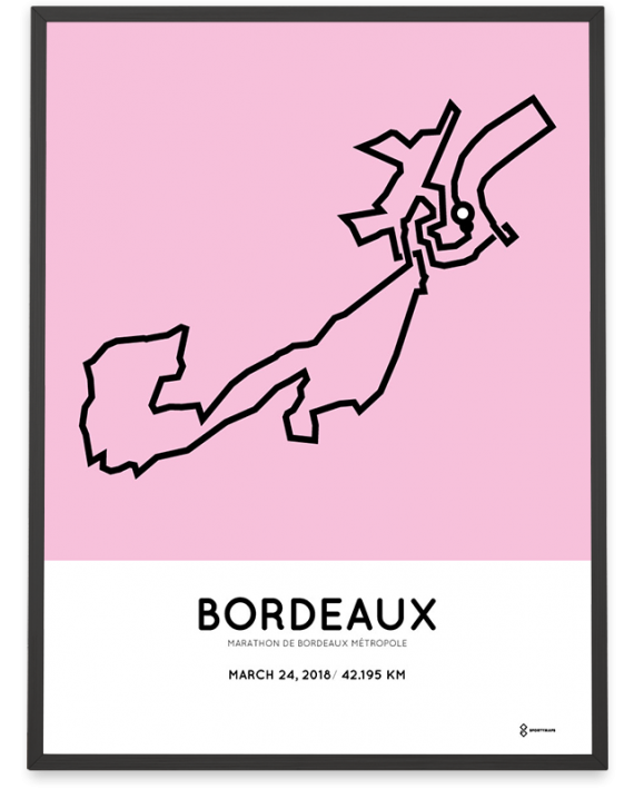2018 Marathon de Bordeaux Metropole parcours poster